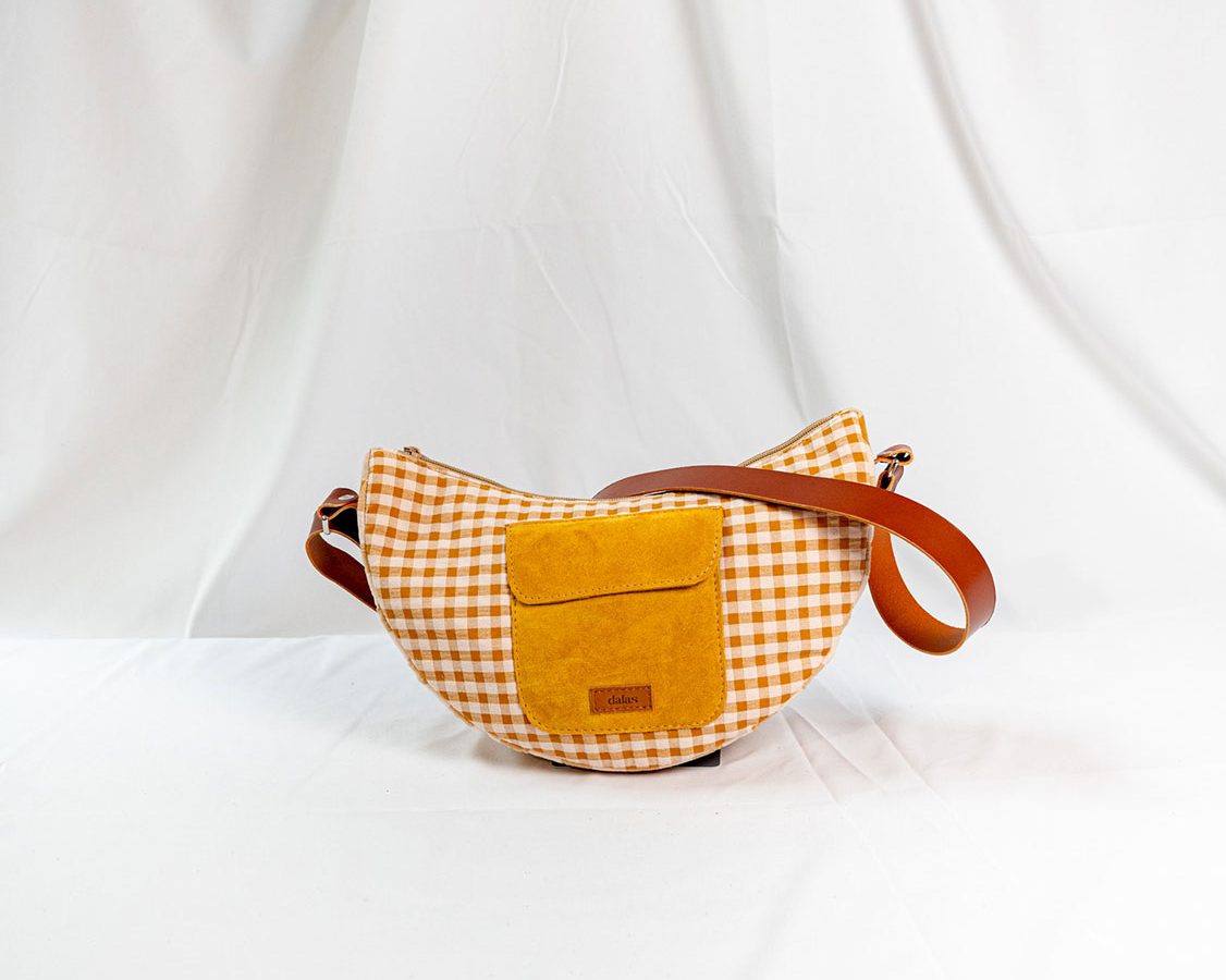 BANDOLERA LUNA CUADROS DE DALAS HANDMADE