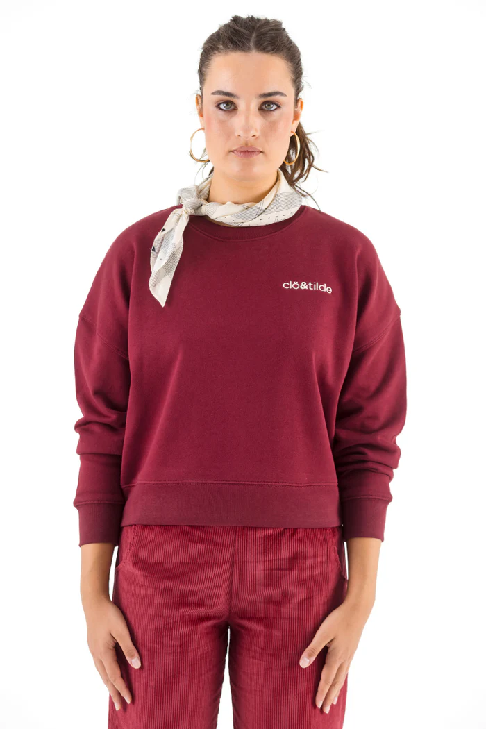 SUDADERA BURDEOS DE CLÖ&TILDE