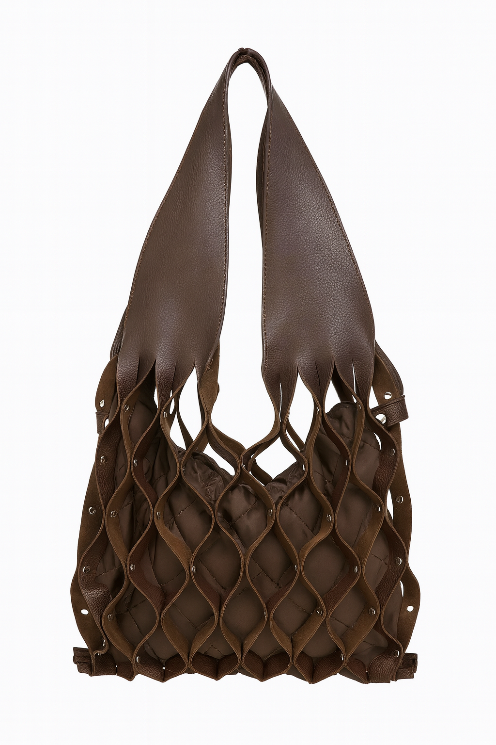 BOLSO MAXI PIEL MARRÓN DE DALAS HANDMADE