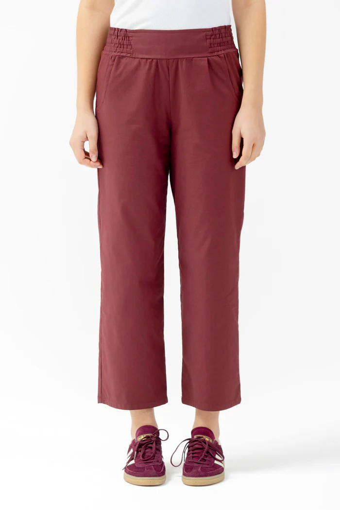 PANTALÓN POPELIN BURDEOS DE CLO&TILDE